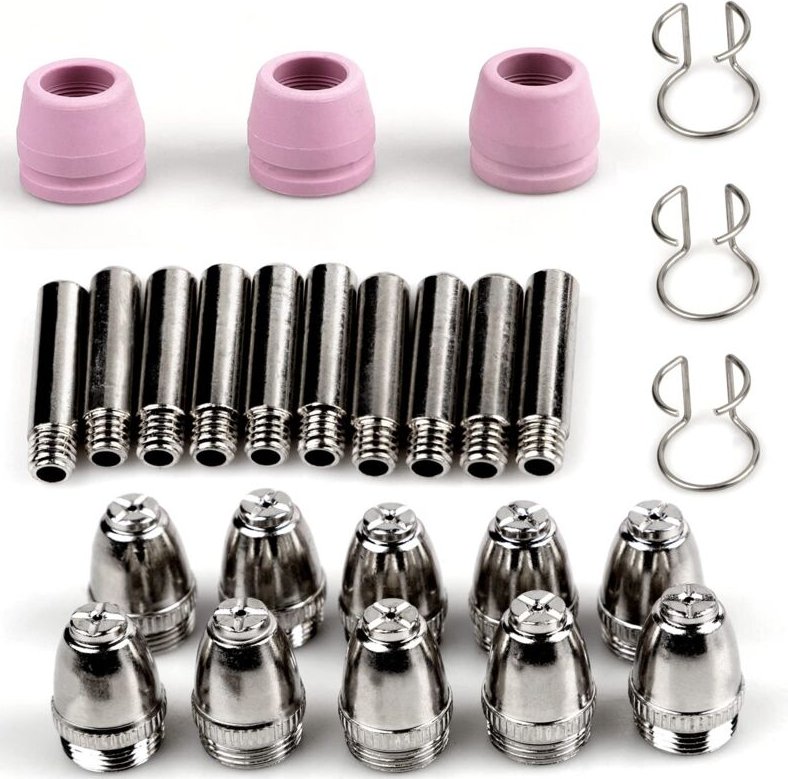 26-teilig WSD-60P P60 Plasma-Schneidbrenner Zubehör für Parkside, Plasma-Elektroden Düsen Set