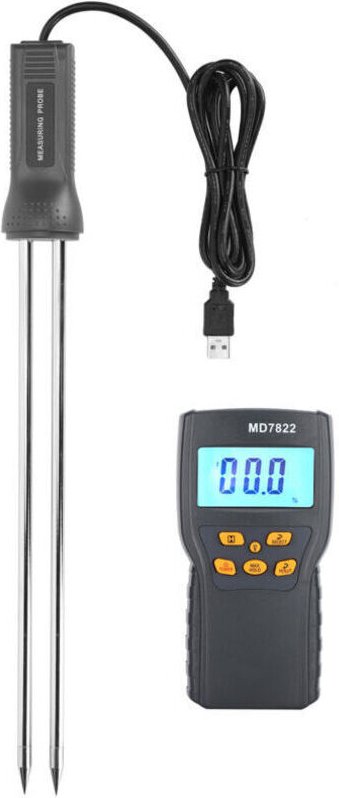 Feuchtigkeitsmesser mit langer Sonde, digitales Feuchtigkeitsmessgert für Getreide, Weizen, Reis, Mais