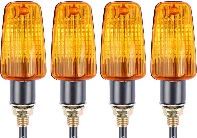 Ersandy - 4 Stück Motorrad-Blinker, 12 v, wasserdicht, universell, für Motorrad, Roller, Quad, Cruiser, Off-Road