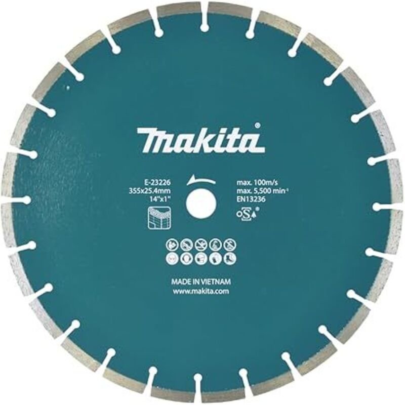 Diamanttrennscheibe nass / trocken 355x25,4 mm - E-23226 - Makita