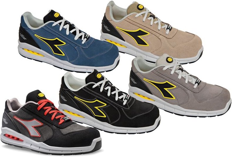 Diadora - Run Net Airbox Geox Low S3 src Arbeitsschuhe - 43 eu - Schwarze - Schwarze