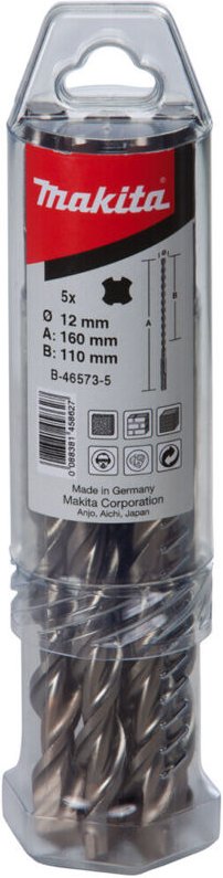 Thumbnail - Hm Bohrer v-plus, ø 6,0 mm, Länge 210 mm, SDS-plus, 5 Stk., Art.Nr. B-47385-5 - Makita