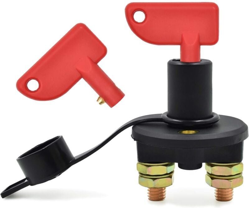 Thumbnail - 12-V-Batterieschalter, Trennschalter für Hauptbatterie, mit Schlüsseln, 300 a Batterieschalter für Boot, Auto, lkw - Uli...