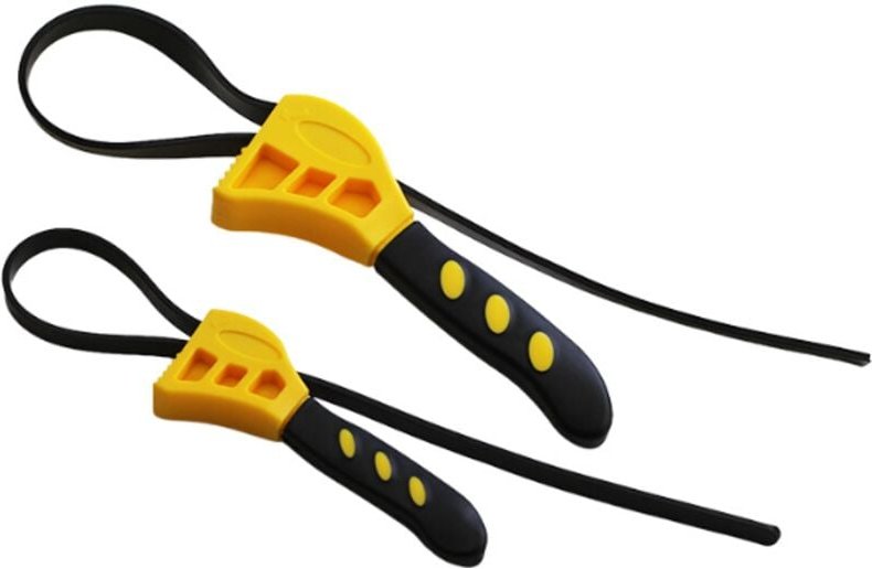 Gabrielle - Bandschlüssel-Set, verstellbarer Gummibandschlüssel, 2 Stück 150 mm und 100 mm, verstärkter Gummigurt für Kl...