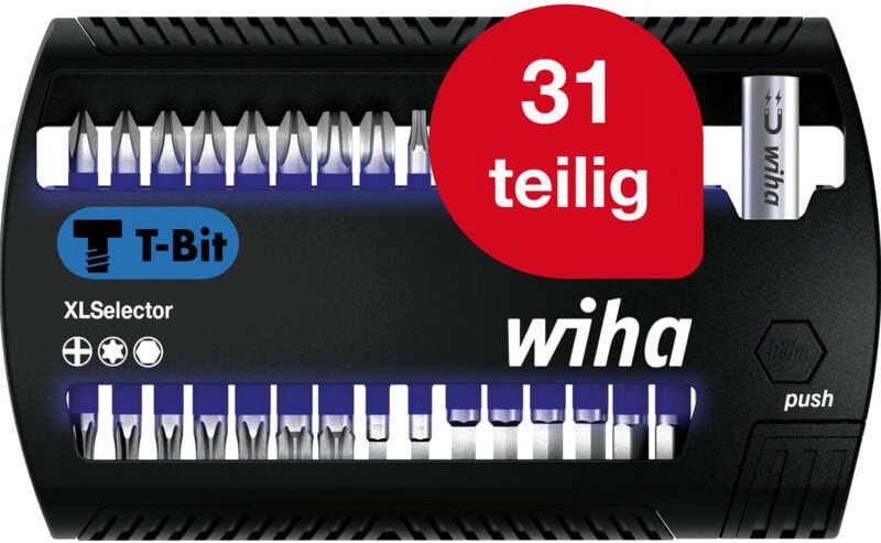 Bit Set XLSelector 31-tlg. i T-Bit 25 mm ph, torx, Sechskant 1/4' C6,3 i magnetischer Bithalter i Impact- & Schlagschrau...