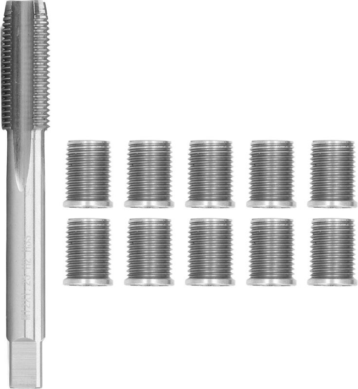 Eosnow Zündkerzengewinde Reparaturwerkzeug M10x1.25 Bolt M12X1.25 TAP Auto Accessoires Hardware -Kit auf