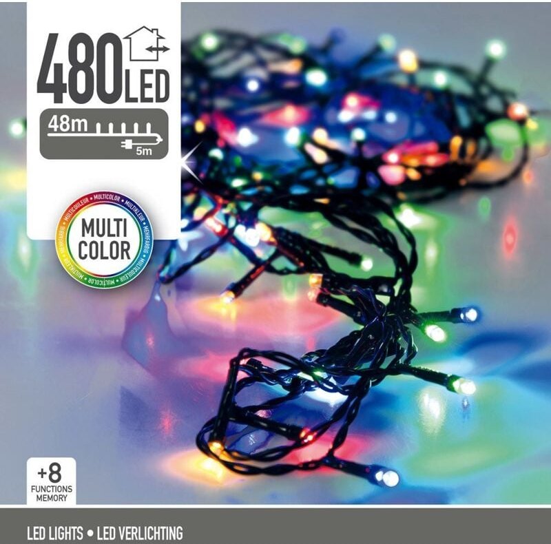 Multifunktionale girlande 480 leds mehrfarbig 220v 53m ip44
