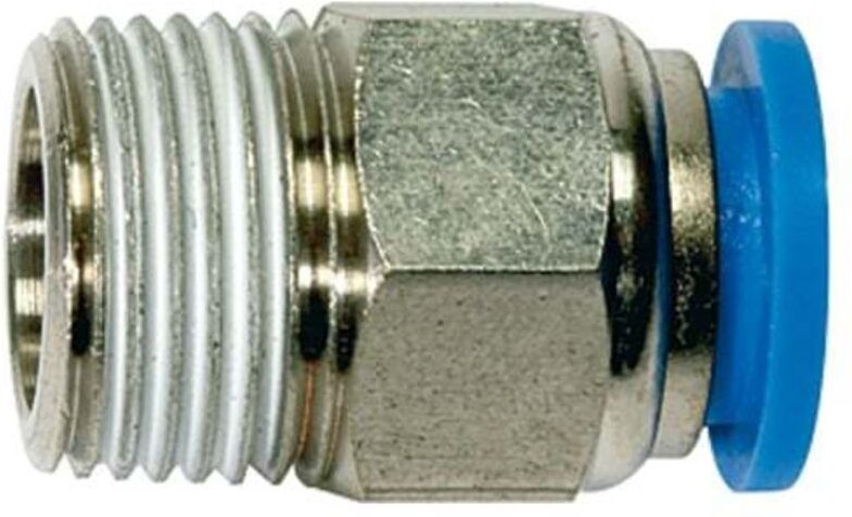 Riegler Gerade Steckverschraubung »Blaue Serie«, r 1/8 a., Schlauch-Ø 10