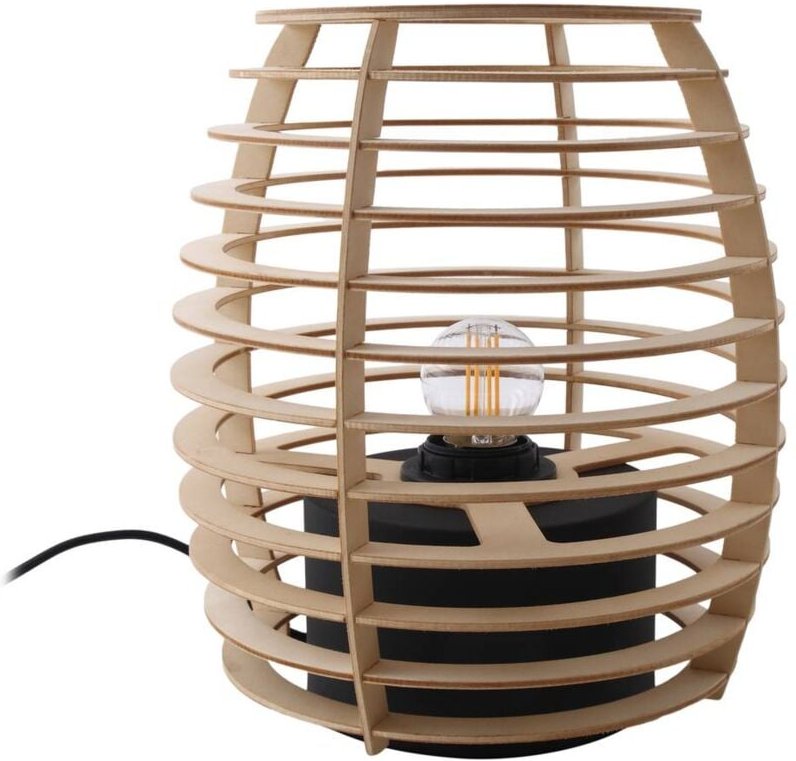 Tischlampe 'Ediz' aus Holz für Flur & Treppenhaus von Lindby