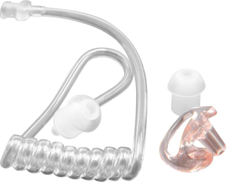 Vhbw - Security Schallschlauch Ohrhörer 2 x Ohrstöpsel, Ohreinsatz m transparent kompatibel mit Headset, Funkgerät - una...