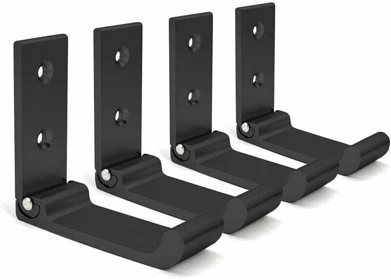 Kleiderhaken, 4 Stück Wandgarderobenhaken, Klapphaken, Aluminiumlegierung, mit Schrauben, für Badezimmer, Küche, Schlafz...