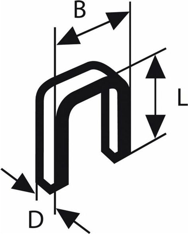 Schmalrückenklammer TK40 35G, 5,8 mm, 1,2 mm, 35 mm, verzinkt, 5000er-Pack - Bosch