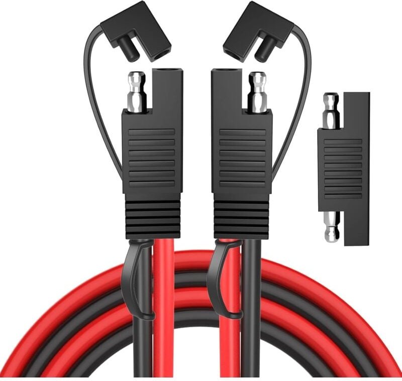 Thumbnail - Dolaso - SAE-zu-SAE-Verlängerungskabel, 10 awg, 30 cm, Kabelbaum-Schnellkupplung, SAE-Stecker mit SAE-zu-SAE-Umpolungsad...