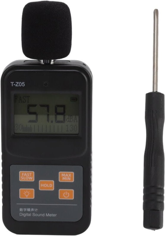 Digitaler Schallpegelmesser, Dezibelmessgerät, 30 bis 130 dB, Geräuschlautstärkemessgerät, Audiotester, Smart Sensor, De...