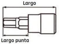 Glas, 1/2, sechskant, TX20 Tengtools 117440107