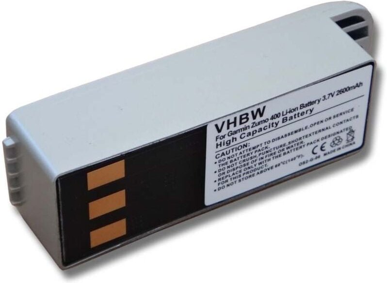 Vhbw - Akku kompatibel mit Garmin Zumo 450, 400, 550, 500, 500 Deluxe gps Navigation Navi (2600 mAh, 3,7 v, Li-Ion)