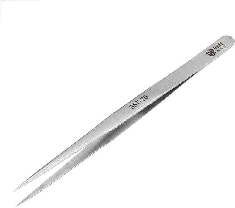 YMYNY High-End-Präzisionspinzette, rutschfest und hochbelastbar, harte, gerade Pinzette