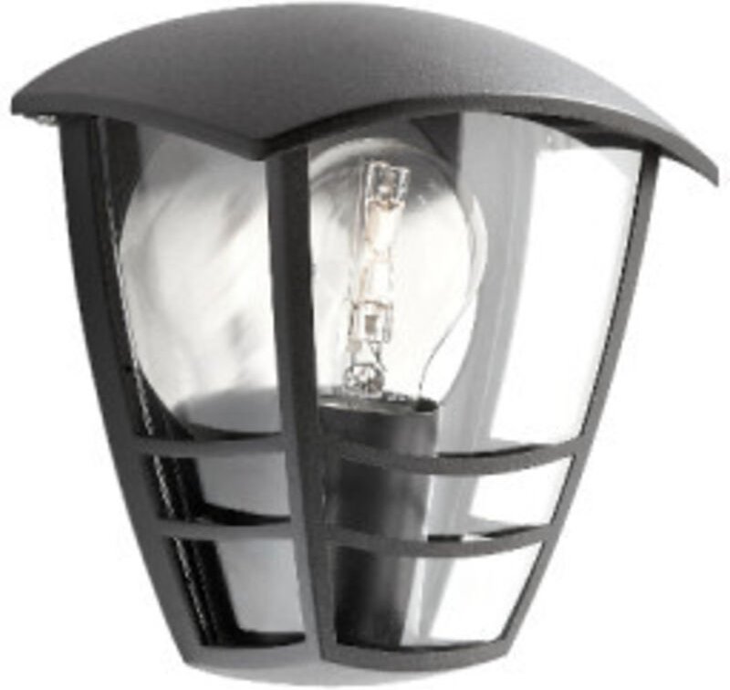 Consumer wandleuchte creek schwarz farbe fÜr aussen 60w e27 915002790302 153873016 - Philips