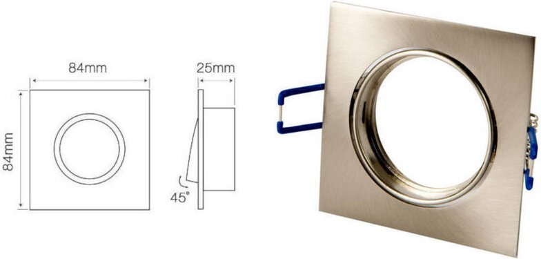 LL-OSK-SAT-242946: LED line® quadratische Leuchte, beweglich, satiniert, gegossen