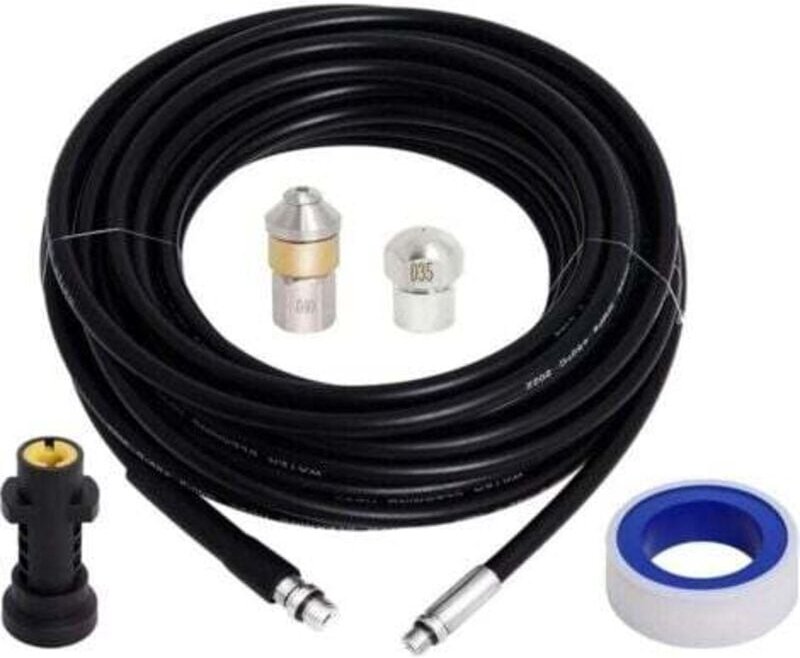 15 m Abflussreinigerschlauch, Karcher Ferret, kompatibel mit Karcher K2, K3, K4, K5, K6, K7, Hochdruckreiniger 180 Bar 6...