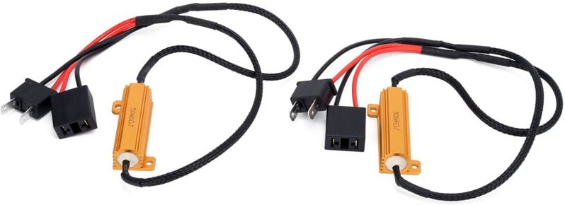 Eosnow - 2 Stück H7 LED-Decoder 50 w 6 Ohm Lastwiderstand Blitzfehlerfreier Unterdrücker für Autoscheinwerfer-Blinker