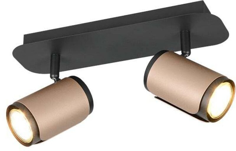 Trio Deckenstrahler 2er Spot Gillan GU10 schwarz coffee