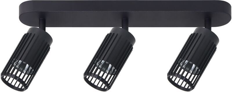 VERTIKALER SCHWARZER SPOT 3xGU10