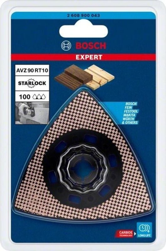 Accessories 2608900043 expert Sanding Plate avz 90 RT10 Carbide-RIFF Schleifplatte 1 Stück 1 - Bosch