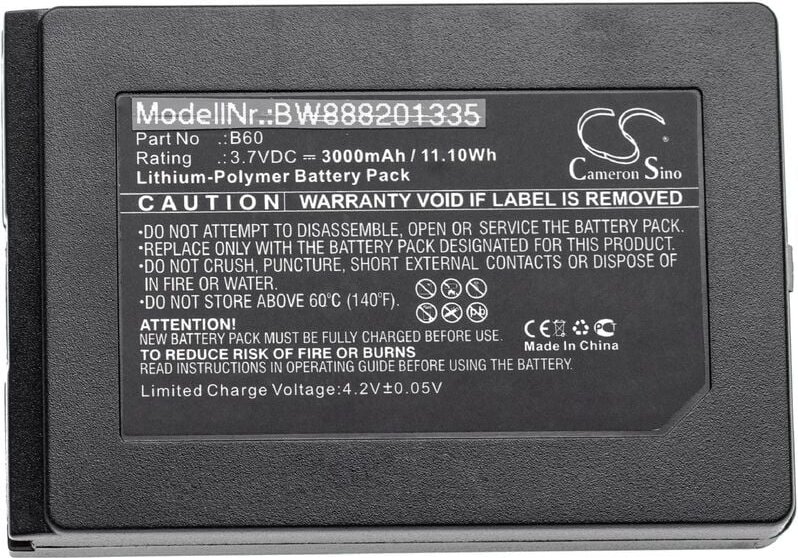 Vhbw - Akku Ersatz für Vectron B60 für Barcodescanner pos (3000 mAh, 3,7 v, Li-Polymer)