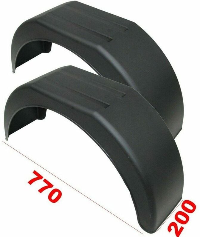 2 x Schutzblech Kotflügel 200x770mm Pkw Anhänger Schmutzfänger 20x77cm