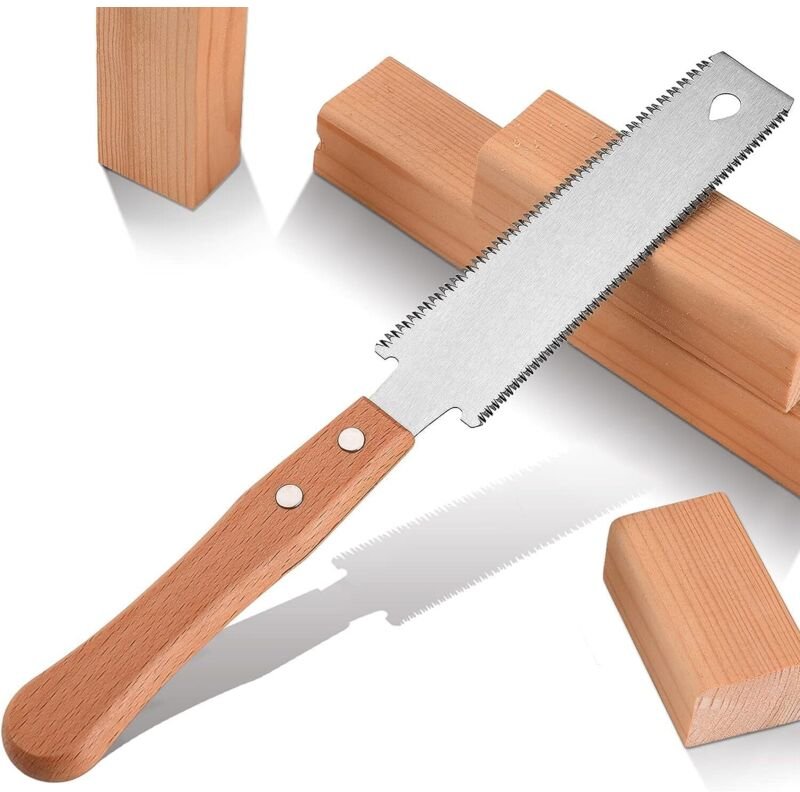 CSPARKV Japanische Säge, kleine Holzsäge, 15,2 cm flexible Klinge, doppelschneidig, manuell, Hobby, Heimwerken, japanisc...