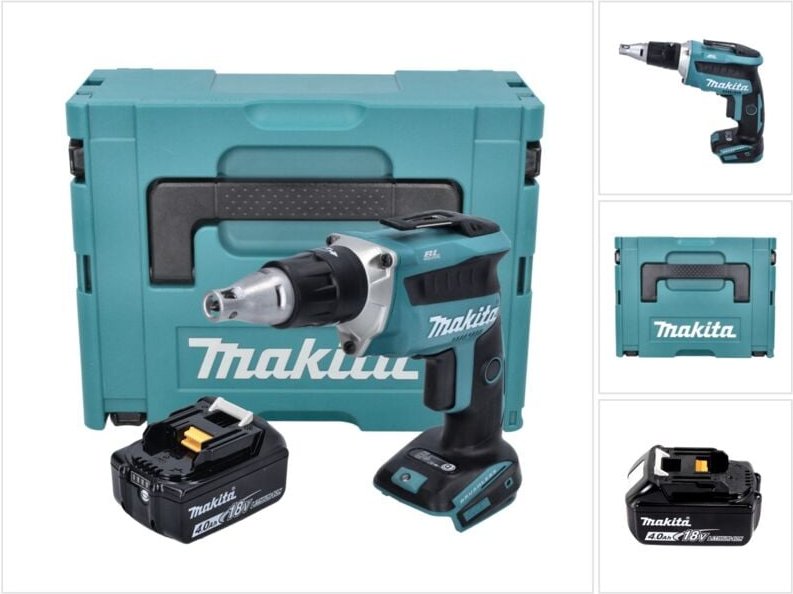Dfs 452 M1J Akku Schnellbauschrauber 18 v Brushless + 1x Akku 4,0 Ah + Makpac - ohne Ladegerät - Makita
