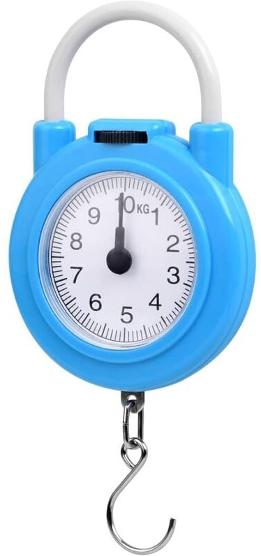 Jusch - Gepäckwaage, Lastwaage, max. 10 kg, klein und tragbar, mit bequemem Griff (2 Stück)