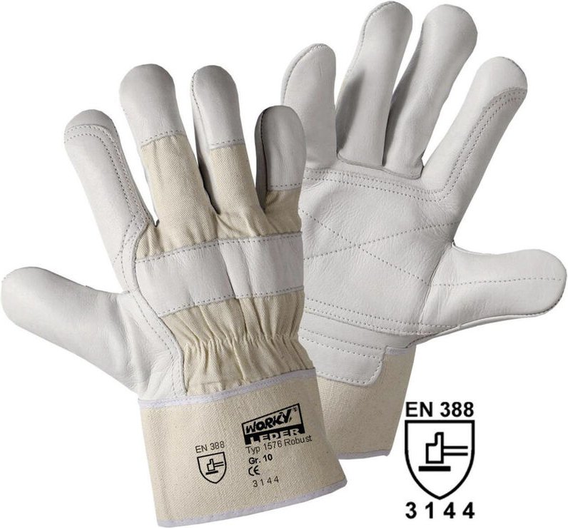 Leipold Doehle Robust 1576 Rindnarbenleder Arbeitshandschuh Größe (Handschuhe): 10, xl en 388:2016