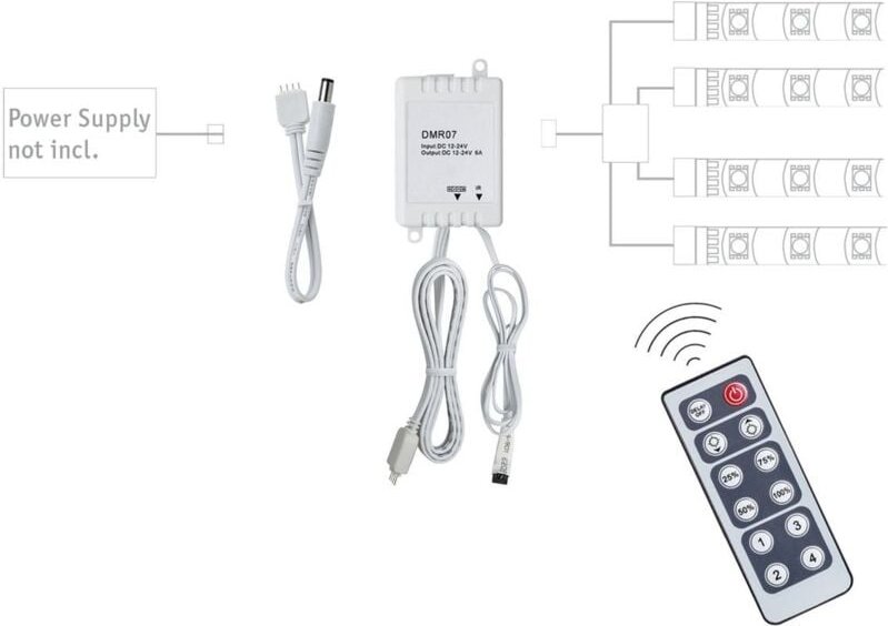 70461 Controller Kunststoff (l x b x h) 6.3 x 3.5 x 2.2 cm 1 St. - Paulmann