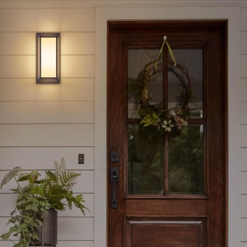 Linghhang - Moderne wasserdichte IP65 LED-Außenwandleuchte abs Schwarz für Flur Eingang Balkon