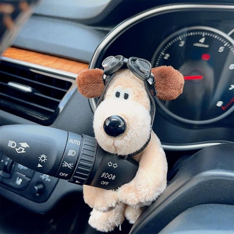 Decoration Voiture Interieur Chien, Décoration Voiture Créative, Figurine de Chien en Peluche, Décoration de Voiture Mig...