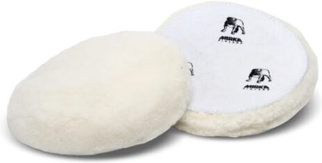 MIRKA BUFFER IN WOOL LAMM WHITE GRIP 180 mm PCS.1