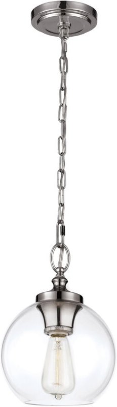 Elstead - Tabby - 1 Light Dome Decke Mini Anhänger poliertes Nickel, E27