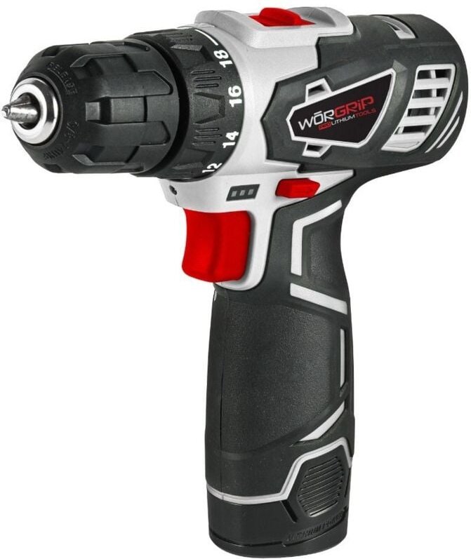 Worgrip - 12V Schraubendreher Bohrmaschine 1 Batterie 1,5Ah
