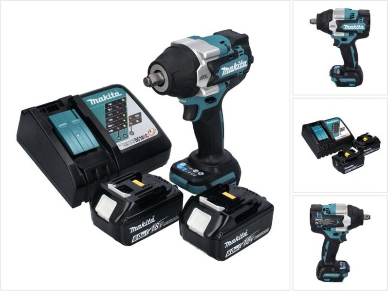 Dtw 700 rg Akku Schlagschrauber 18 v 700 Nm 1/2' xpt Brushless + 2x Akku 6,0 Ah + Ladegerät - Makita