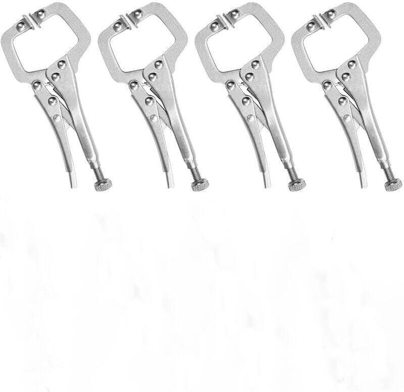 6,5-Zoll-Metall-C-Klemme mit verstellbarer Schraube und Drehplatten (4er-Pack) – Mini-Schweißzwinge für unebene Oberfläc...