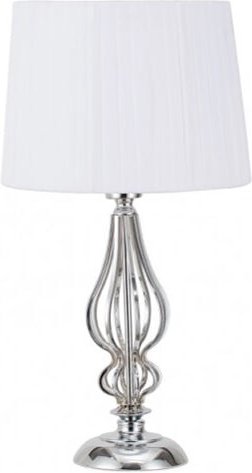 Cebrano Tischleuchte 1xe27 Chrom m/Hose weiß 30x30x55 cm