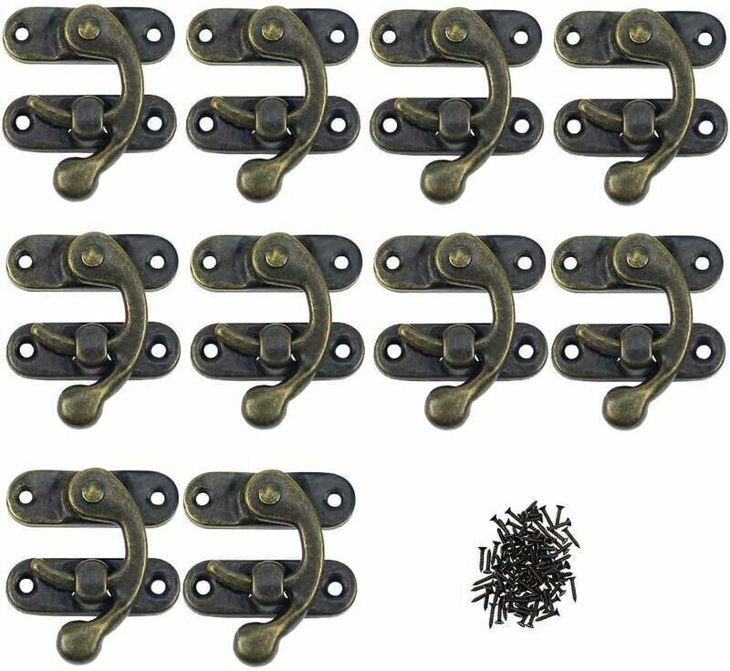 Scrapbooking-Albumverschlüsse, 12er-Pack, massive Metallverschlüsse, Riegel, Scharniere für kleine antike Holzkästchen, ...