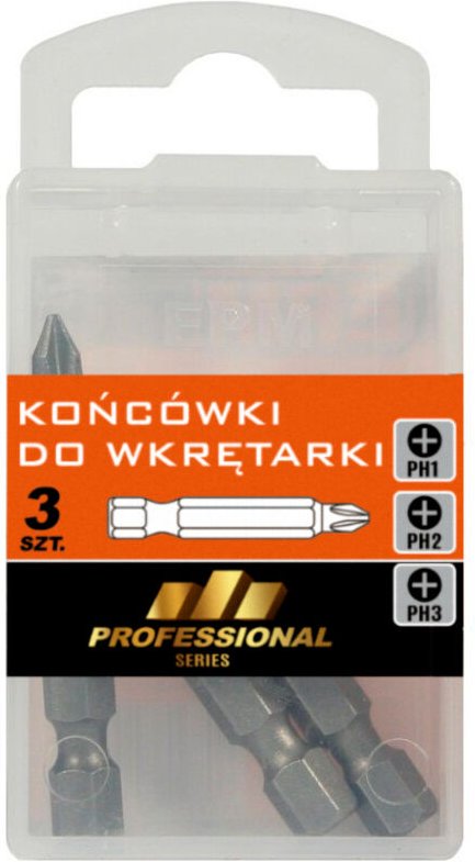 Schraubendreher-Bit 50 Mm 3 Stk. Ph1, Ph2, Ph3 - E-400-0377