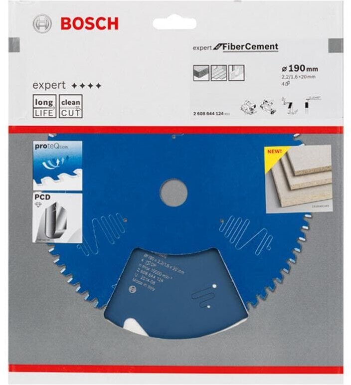 Bosch HM-Sägeblatt 190x2,2x20 Z4 2608644124 Expert for Fiber Cement Handkreissäg