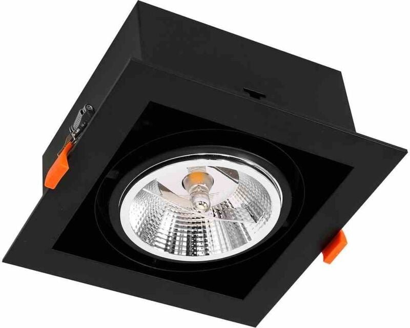 Einbau-LED-Deckenleuchte PLAZA schwarz 1xAR111 GU10 Milagro 4740