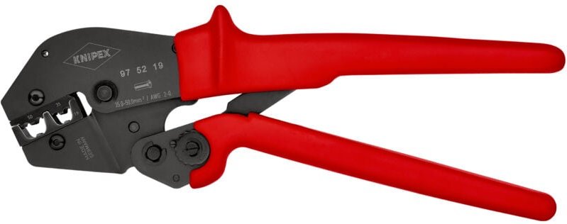 Knipex - 97 52 19 Crimpzange auch f. 2-Handbedien. KST-Hülle brün. 250 mm