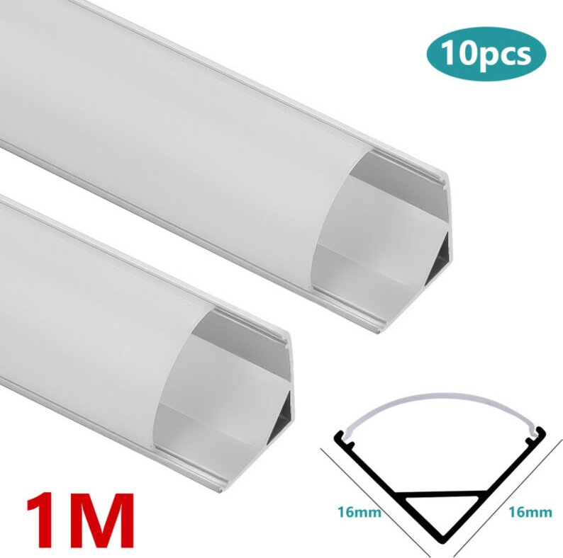 Thumbnail - TolleTour 10x1m LED Aluminium Profil LED Leiste Leiste Inner Alu Schiene Modelle.V-form