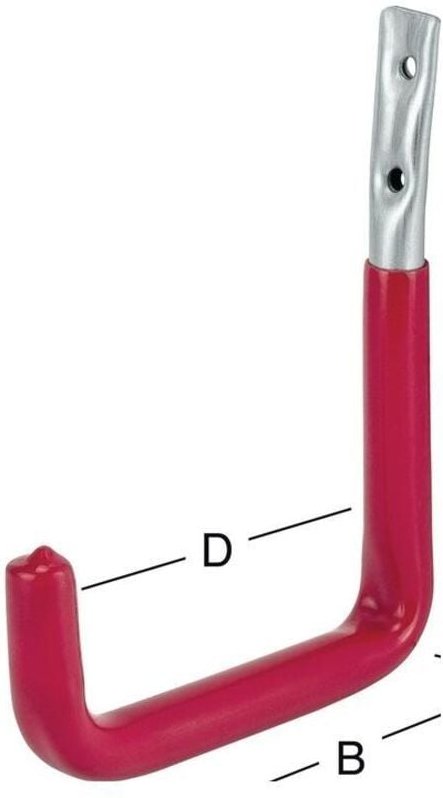 Wandhaken U-Form rotgummi Ausladung 150 mm Stahl verzinkt